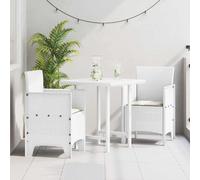 vidaXL Sedia da Giardino 2 pcs Bianco 53 x 49 x 85 cm PP