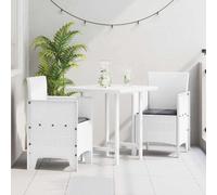 vidaXL Sedia da Giardino 2 pcs Bianco 53 x 49 x 85 cm PP