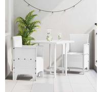 vidaXL Sedia da Giardino 2 pcs Bianco 53 x 49 x 85 cm PP