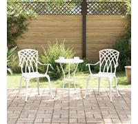 vidaXL Sedia da Giardino 2 pcs Bianco 53 x 51 x 88,5cm Alluminio