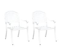 Sedia Moderna Bianca in Alluminio vidaXL | Resistente alle Intemperie Facile da Pulire Elegante Posto a Sedere per Giardino e Balcone Struttura Metallica Durevole Dimensioni Singola Compatta