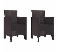 vidaXL Set di sedie da esterno moderne patio con materiali resistenti alle intemperie sedili eleganti marroni balcone UV facile montaggio goditi 2 sedie mobili lounge da giardino I