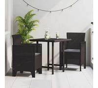 vidaXL Sedia da Giardino 2 pcs Marrone 53 x 49 x 85 cm PP