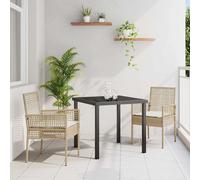 vidaXL Set di Sedie da Esterno Contemporaneo in Rattan | Beige Misto e Panna | Perfette per l'Utilizzo | 2 Cuscini Inclusi | Mobili da Balcone e Patio | Sedia Intrecciata e Resistente all'Acqua