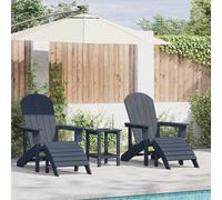 Sedia da Giardino 3 pcs Navy Polietilene
