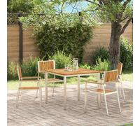 vidaXL Sedia da Giardino 4 pcs Marrone Legno massello di acacia