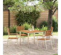 vidaXL Sedia da Giardino 4 pcs Marrone Legno massello di acacia