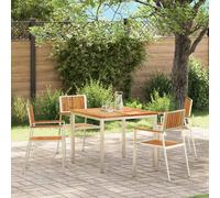 vidaXL Sedia da Giardino 4 pcs Marrone Legno massello di teak