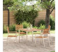 vidaXL Sedia da Giardino 4 pcs Marrone Legno massello di teak