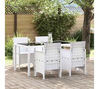 vidaXL Sedia da Giardino 4 pz Bianco Polipropilene