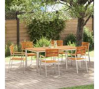 vidaXL Sedia da Giardino 6 pcs Olio Naturale Legno di Acacia Massello