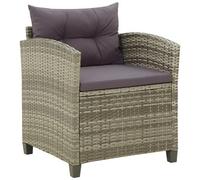 VIDAXL - Sedia Da Giardino Con Cuscini In Polyrattan Grigio