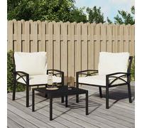 vidaXL Sedia da Giardino con Cuscini Sabbia 68x76x79 cm Acciaio