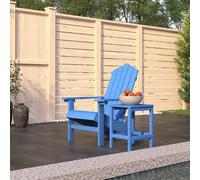vidaXL Sedia da Giardino con Tavolo Adirondack in HDPE Blu