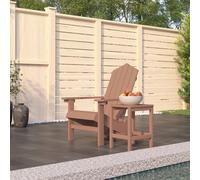 vidaXL Sedia da Giardino con Tavolo Adirondack in HDPE Marrone
