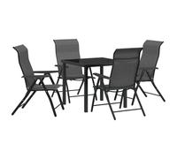 vidaXL Sedia da Giardino Pieghevole 2 Pezzi Grigia in Rattan PE con Altezza Regolabile | Perfetta per Pranzi all'Aperto, Patios e Balconi, Design Moderno e Pieghevole, capacità di 110kg, Set di Mobi