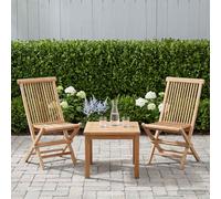 vidaXL Sedia da giardino pieghevole 2 pcs Naturale, Sedia da giardino moderna in teak, arredo esterno pieghevole, perfetta per il patio