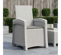 vidaXL Sedia da giardino reclinabile effetto rattan, Poltrona reclinabile moderna per giardino, resistente alle intemperie, seduta regolabile per patio o bordo piscina