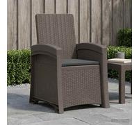 vidaXL Sedia da giardino reclinabile effetto rattan PP