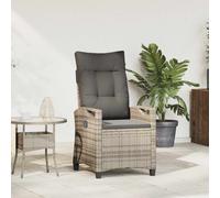 vidaXL Sedia da giardino reclinabile Grigio chiaro e grigio scuro