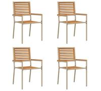 vidaXL Sedia da Giardino, Seduta Esterna, Sedia Impilabile, Design Moderno, Mobili da Patio, Panchina per Terrazza