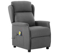 vidaXL Sedia da massaggio Grigio chiaro 93.5 x 67.5 x 101.5 cm Tessuto