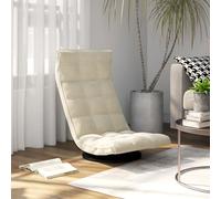 vidaXL Sedia da Pavimento Girevole Crema in Velluto