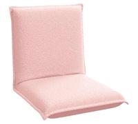 vidaXL Sedia da pavimento Rosa 54 x 64 x 59 cm Tessuto pecora, Sedia da terra moderna pieghevole, rettangolare, comoda seduta, schienale regolabile, design salvaspazio per camera da letto