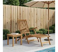 vidaXL Sedia da Ponte Pieghevole Naturale Legno di teak solido