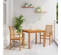 vidaXL Sedia da Pranzo 4 PCS Marrone 62.5 x 54 x 95.5 cm, Sedia da Giardino e terrazzo, Moderna, in Teak, per Esterni, Comoda e ergonomica, Perfetta per Il Tuo Patio