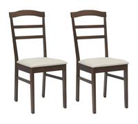 vidaXL Sedia da Pranzo 2 PCS Marrone Chiaro e Chiaro, Sala da Pranzo, Rettangolare, Design Vintage, Legno Duro Durevole, Texture venatura del Legno Beige, Ideale per riunioni di Famiglia, Tavolo