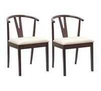 vidaXL Sedia da Pranzo 2 PCS Marrone Chiaro e Chiaro, Tavolo Rettangolare Vintage per Sala da Pranzo, sedie Moderne, Decor Elegante, Design Unico, Perfetto per Famiglie