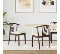 vidaXL Sedia da pranzo 2 pz Legno di gomma massiccio 51 x 61 x 80,5 cm