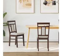 vidaXL Sedia da pranzo 2 pz Legno di gomma solido 36 x 44,5 x 91,5 cm