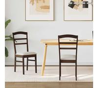 vidaXL Sedia da pranzo 2 pz Legno di gomma solido 36 x 45,5 x 93,5 cm