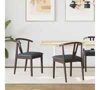vidaXL Sedia da pranzo 2 pz Legno di gomma solido 50,5 x 61 x 80,5 cm
