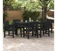 vidaXL Sedia da pranzo da giardino 6 pcs Nero 65.5 x 55.5 x 88cm