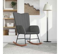 vidaXL Sedia da Pranzo Grigio Scuro in Velluto