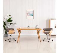 vidaXL Sedia da Pranzo Grigio Talpa in Legno Piegato e Tessuto