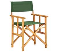 vidaXL Sedia da Regista in Legno Massello di Acacia Verde