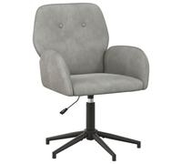 vidaXL Sedia da scrivania girevole 54 x 55 x 90 cm Grigio Chiaro