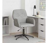 vidaXL Sedia da scrivania girevole 54 x 55 x 90 cm Grigio Chiaro