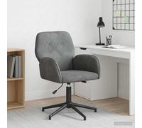 vidaXL Sedia da scrivania girevole 54 x 55 x 90 cm Grigio Scuro