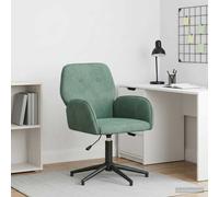 vidaXL Sedia da scrivania girevole 54 x 55 x 90 cm Verde Mare Velluto