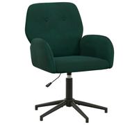 vidaXL Sedia da scrivania girevole 54 x 55 x 90 cm Verde Scuro, Sedia da scrivania girevole regolabile, comoda per casa, ufficio, con braccioli, perfetta per il tuo spazio