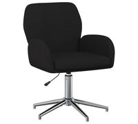 vidaXL Sedia da scrivania girevole 54 x 58 x 90 cm Nero Tessuto