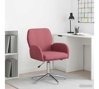 vidaXL Sedia da scrivania girevole 54 x 58 x 90 cm Rosso Vino Tessuto