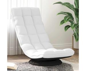 vidaXL Sedia da Terra Girevole Bianco 70x51x79 cm in Tessuto