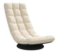 vidaXL Sedia da Terra Girevole in Lino 70x51x79 cm, sedia girevole, sedia da gioco da pavimento, sedia da terra, poltrona reclinabile girevole