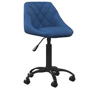 vidaXL Sedia da Ufficio Blu in Velluto